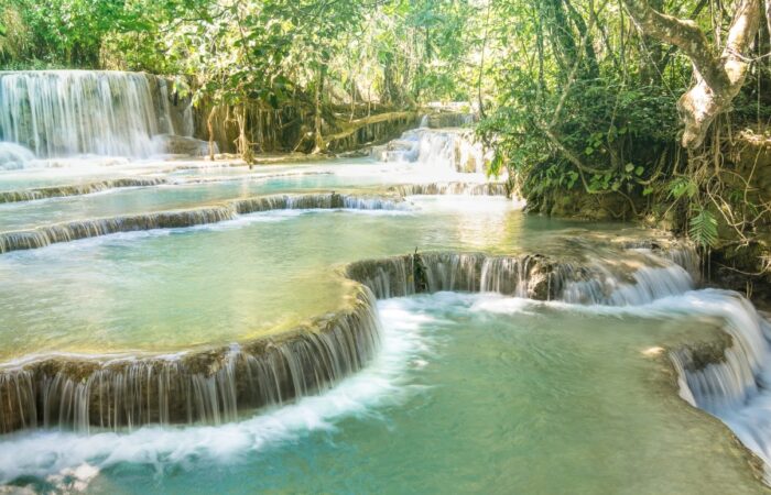 Kuang Si waterfalls, must-see site in Laos in January