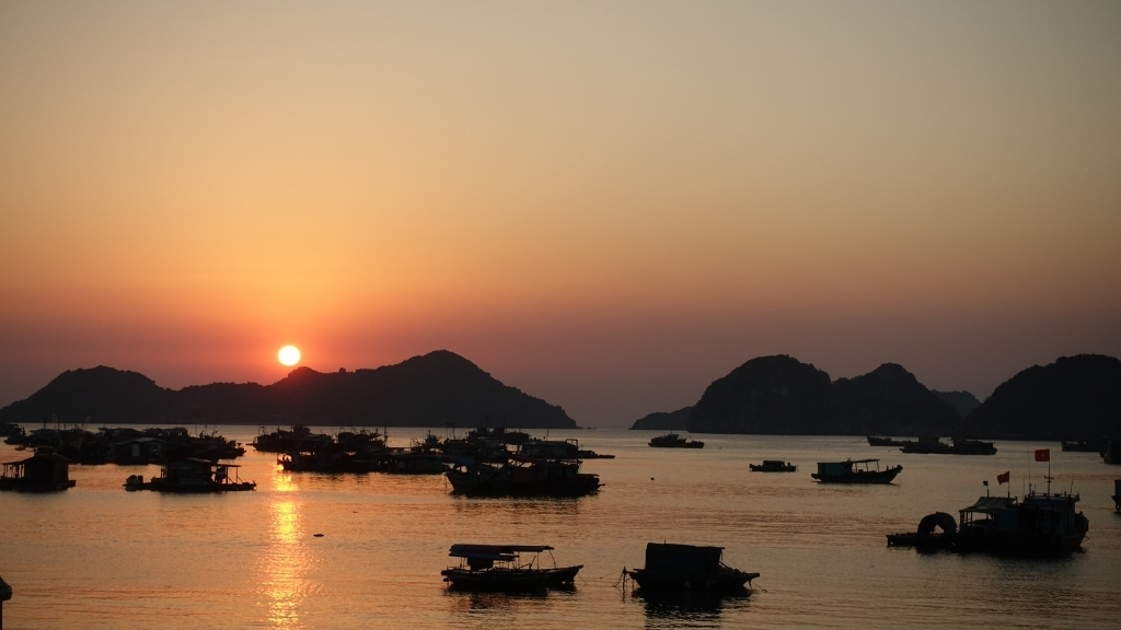 Sunset on Cat Ba Island