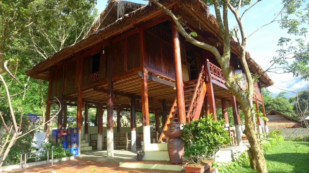 At the local's home in Mai Chau