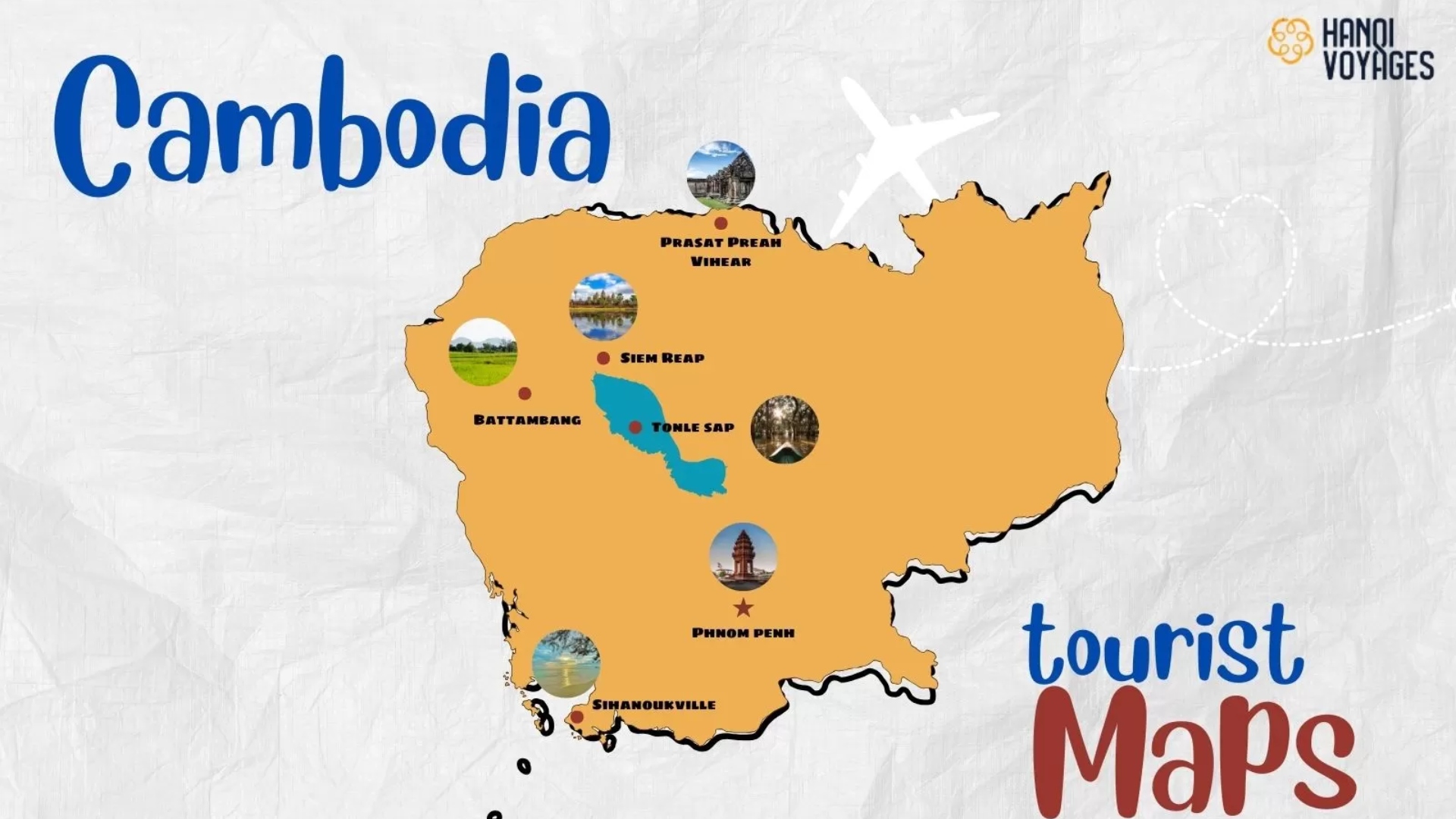 Cambodia tourist map