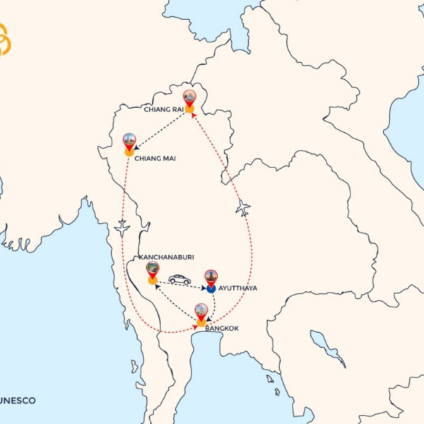 map tour Thailand attractions tour 10 days