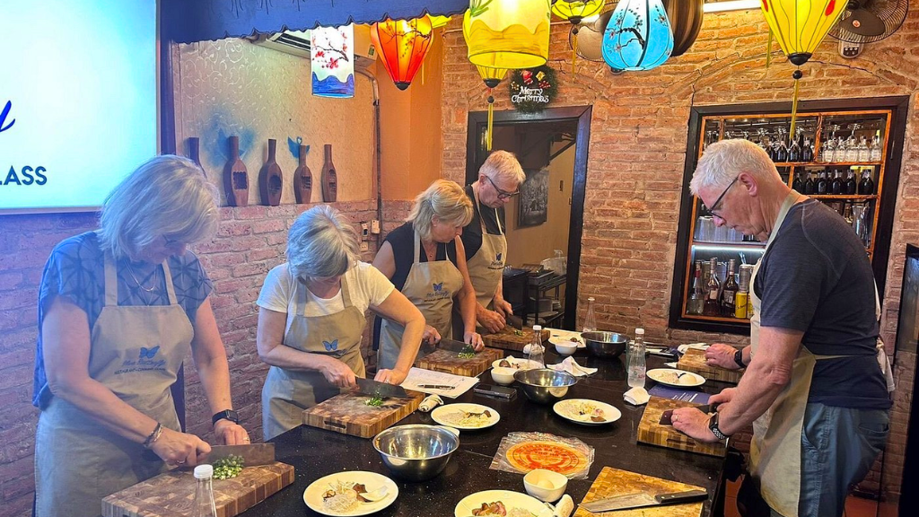 Joining a Vietnamese cooking class with a chef