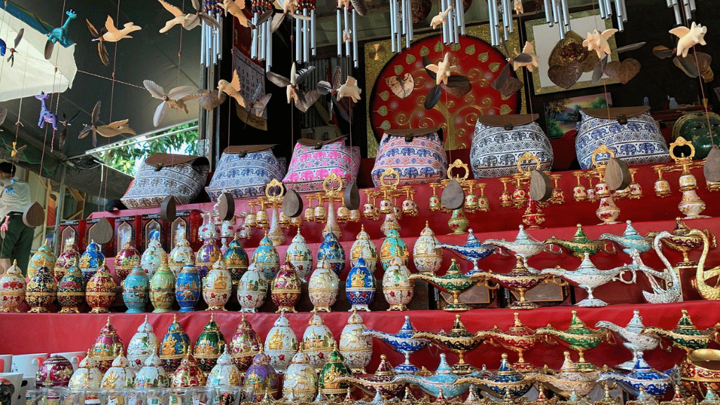 Thai cultural souvenirs and local products at the market