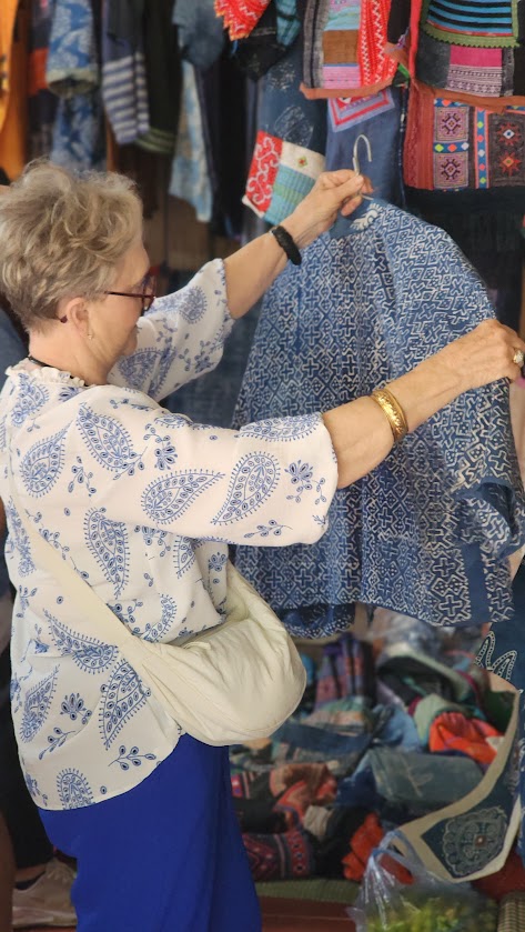 Local stalls selling traditional craft products