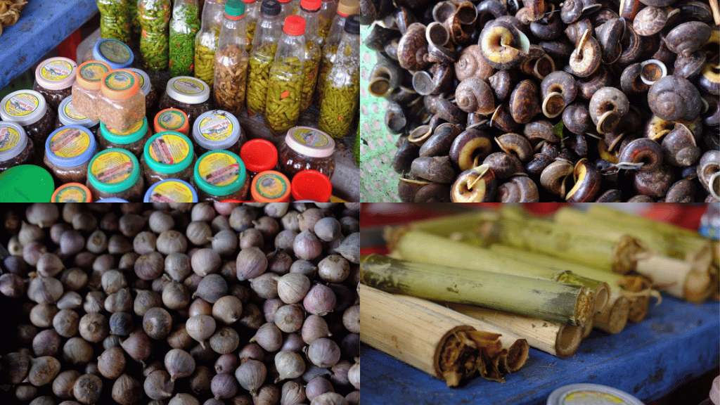 Tasting local specialties during a stop along the journey