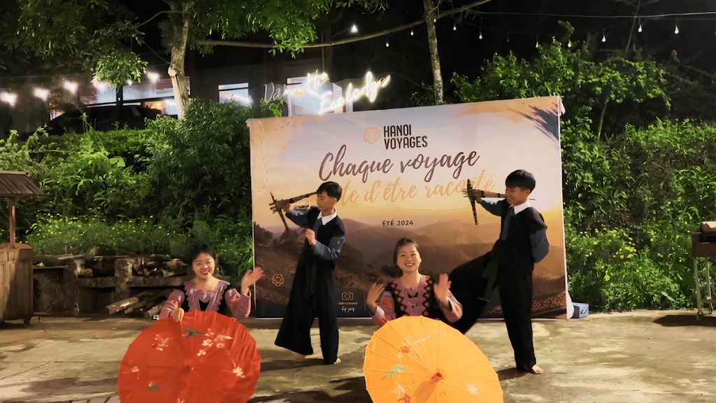 Hmong cultural dance performance in Pa Co with colorful outfits and traditional music