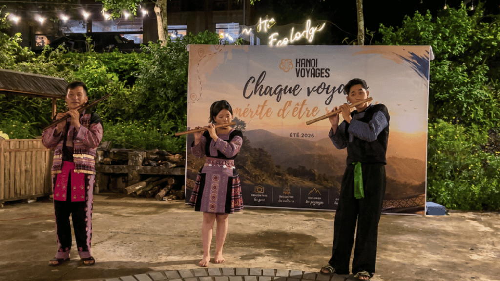 Authentic Hmong bamboo flute music in the village of Pa Co