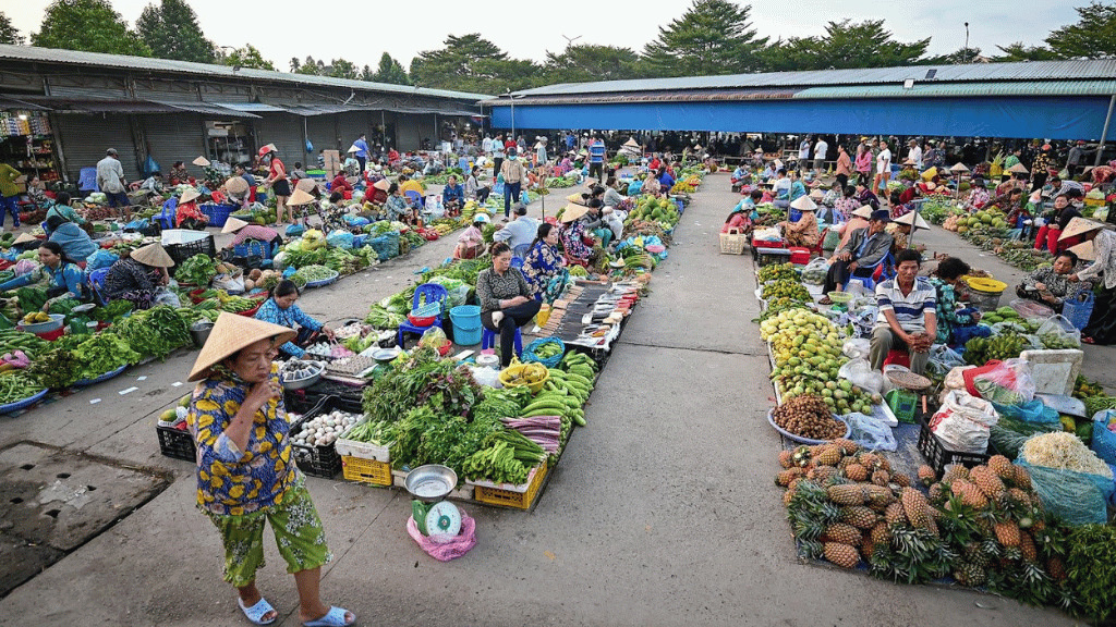 Local Cho Chom Hom market in Can Tho
