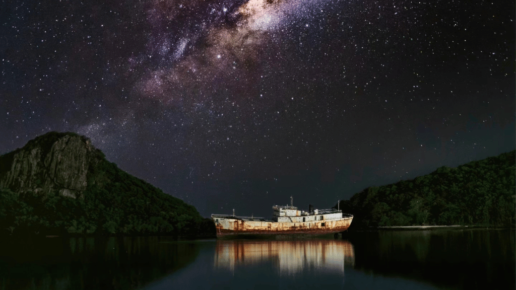 Milky Way illuminating the night sky over Con Dao Island
