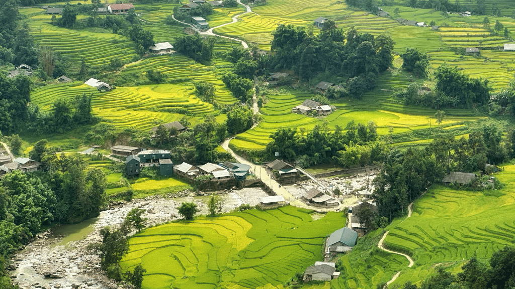 Beautiful landscape of Ta Van Village and its surrounding rice terraces