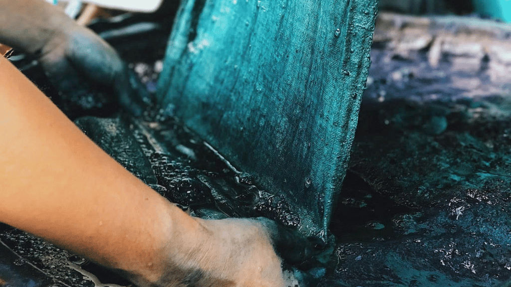 Traditional indigo dyeing passed down through generations among the Hmong in Sapa