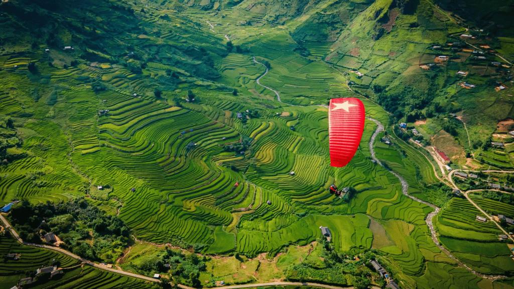 See Vietnam’s green rice terraces from above