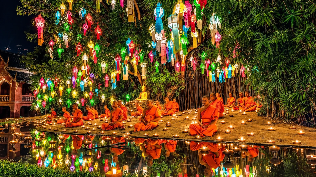 Loi Krathong Festival in Chiang Mai-Thailand